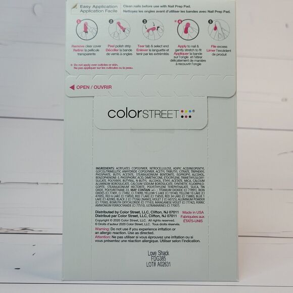Color Street retired Love Shack dry nail polish strips NWT bundle discount - Picture 3 of 5
